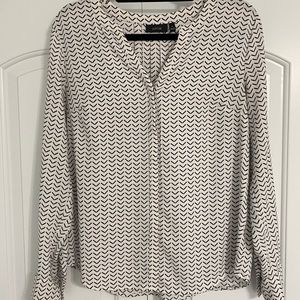 Patterned long sleeve work shirt